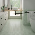 Ceramic floor and wall tile | 10.1x11.6 cm | Kromatika Mint Hexagon Ceramic floor and wall tile | 10.1x11.6 cm | Kromatika Mint Hexagon