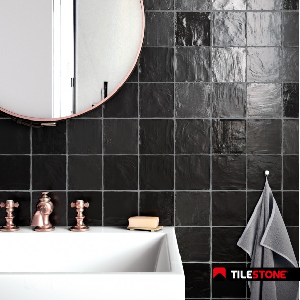 keramische wandtegel, wandtegels, zwart, Impermo, landelijk , strak